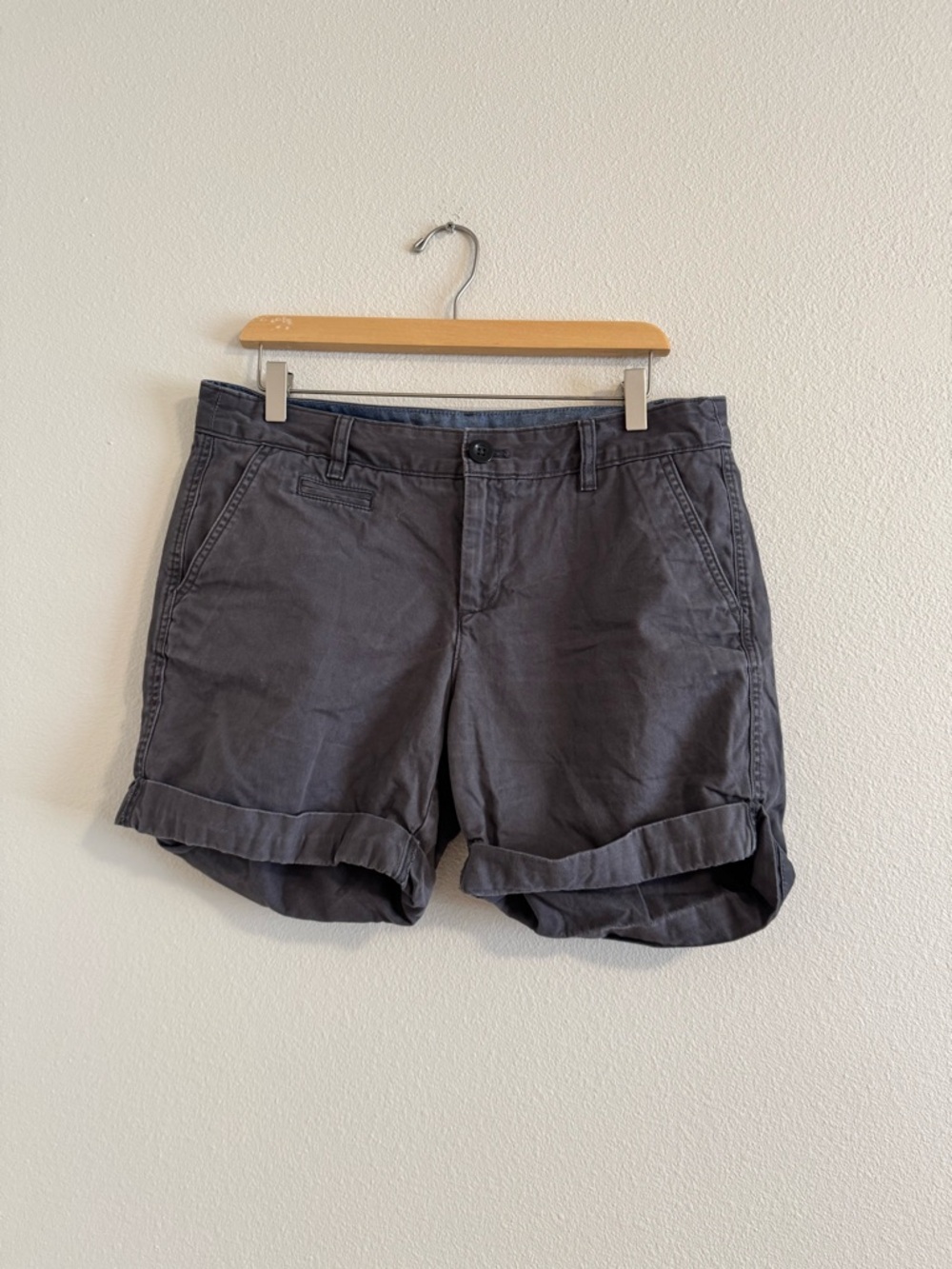 Eddie Bauer Charcoal Roll-Cuff Bermuda Shorts